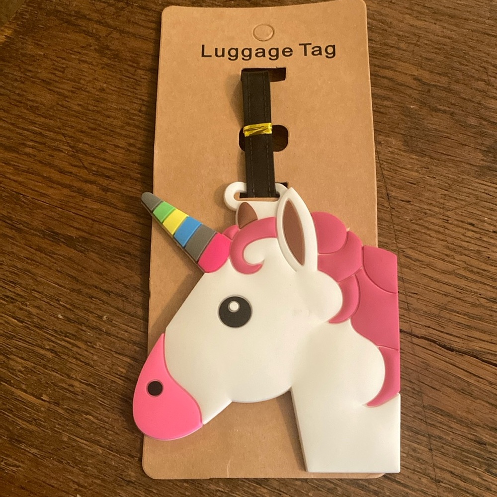 Luggage Tag Unicorn Silicone NWT